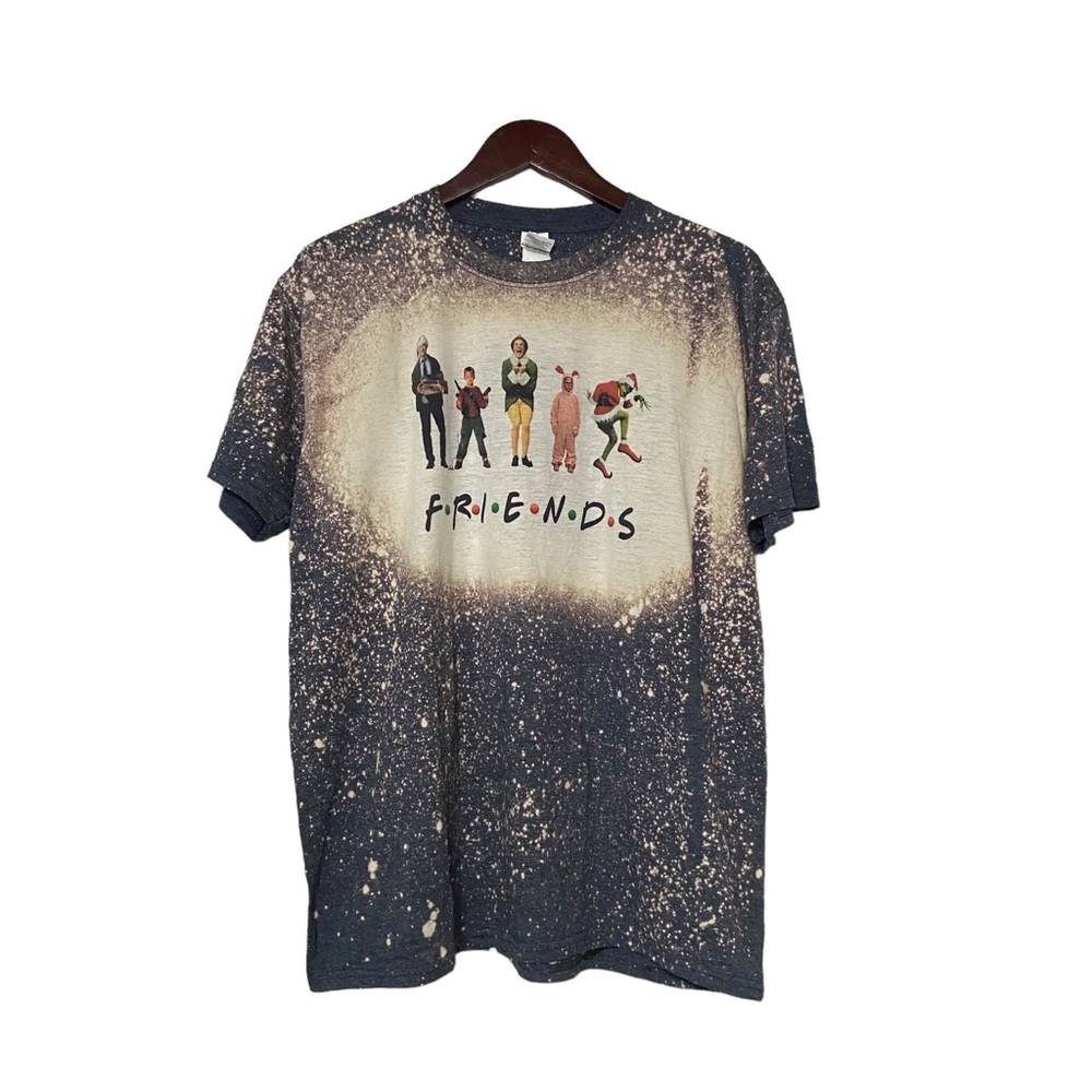Christmas Friends Subliminal Bleach Short Sleeve T Shirt